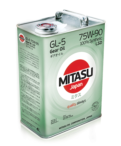 Масло трансмиссионное Mitasu Gear Oil GL-5 75W-90 LSD 4 л, Масла трансмиссионные